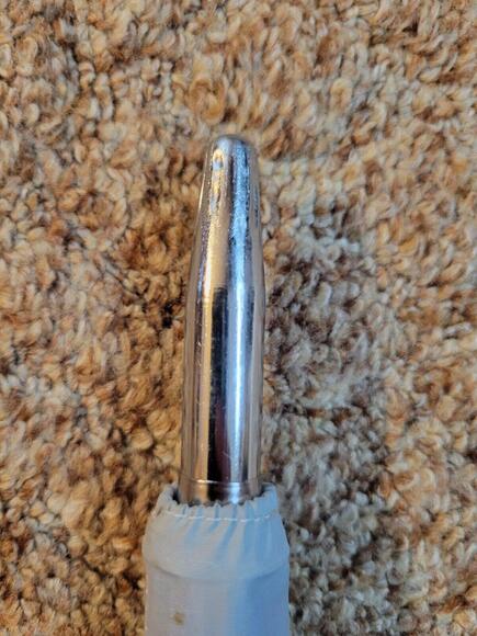 Vintage Antique Weighted Brass Dog Head Knob Swagger Walking Stick Cane Umbrella - Picture 5 of 7